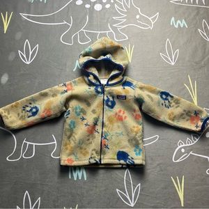 Patagonia Fleece Full Zip Animal Tracks Jacket 3T